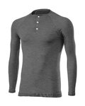 SIX2 Kolarska koszulka z długim rękawem - SERAFINO MERINOS - szary