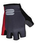SPORTFUL Kolarskie rękawiczki z krótkimi palcami - BODYFIT PRO - czerwony/szary