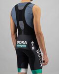 SPORTFUL Krótkie spodnie kolarskie z szelkami - BORA HANSGROHE 2021 - zielony/czarny