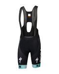SPORTFUL Krótkie spodnie kolarskie z szelkami - BORA HANSGROHE 2019 - czarny/zielony