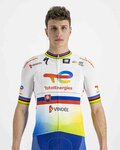 SPORTFUL Koszulka kolarska z krótkim rękawem - TOTAL ENERGIES 2022 - żółty/pomarańczowy/biały/niebieski