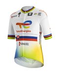 SPORTFUL Koszulka kolarska z krótkim rękawem - TOTAL ENERGIES 2022 - żółty/pomarańczowy/biały/niebieski