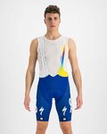SPORTFUL Krótkie spodnie kolarskie z szelkami - TOTAL ENERGIES 2022 - biały/niebieski