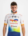 SPORTFUL Komin kolarski - TOTAL ENERGIES 2022 - pomarańczowy/biały/niebieski/żółty
