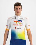 SPORTFUL Kamizelka kolarska - TOTAL ENERGIES 2022 - pomarańczowy/niebieski/żółty/biały