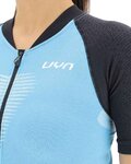 UYN Koszulka kolarska z krótkim rękawem - GRANFONDO LADY - antracyt/jasnoniebieski