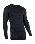UYN Kolarska koszulka z długim rękawem - FUSYON MERINO - czarny