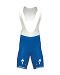 Krótkie spodnie kolarskie z szelkami - QUICKSTEP 2020 ESL - niebieski
