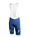 Krótkie spodnie kolarskie z szelkami - QUICKSTEP 2019 ESL - niebieski
