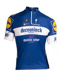 Koszulka kolarska z krótkim rękawem - QUICKSTEP 2019 KIDS - niebieski/biały