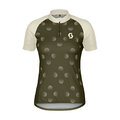 SCOTT Koszulka kolarska z krótkim rękawem - ENDURANCE 30 - zielony/beżowy