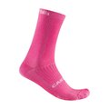 CASTELLI Kolarskie klasyczne skarpetki - GIRO LOGO 18 - różowy