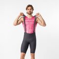 CASTELLI Krótkie spodnie kolarskie z szelkami - GIRO TROFEO 2 - szary