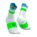 COMPRESSPORT Kolarskie klasyczne skarpetki - PRO RACING SOCKS V4.0 RUN - biały/zielony