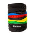 SANTINI Komin kolarski - UCI RAINBOW - czarny/tęczowy