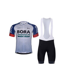 BONAVELO Krótka koszulka kolarska i spodenki - BORA 2026 - czarny/biały/kolorowy