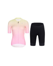 RIVANELLE Krótka koszulka kolarska i spodenki - ELEVATE - czarny/różowy/kolorowy