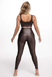 ATHLEEYA legginsy - ESSENTIAL SHINE - brązowy
