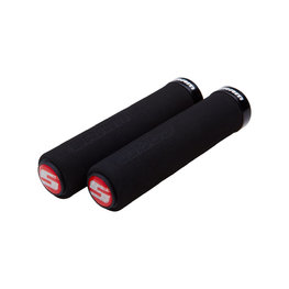 SRAM gripy - LOCKING GRIPS 129 mm - czarny/czerwony