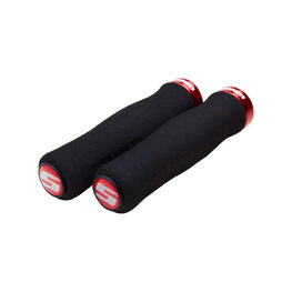 SRAM gripy - LOCKING GRIPS 129 mm - czarny/czerwony