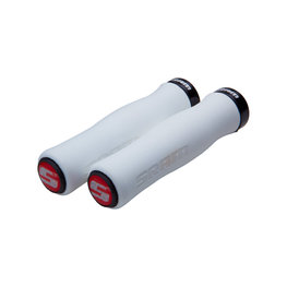 SRAM gripy - LOCKING GRIPS 129 mm - szary/czerwony