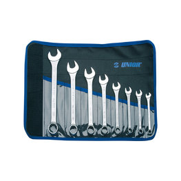 UNIOR zestaw kluczy - SET OF WRENCHES  - srebrny