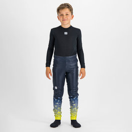 SPORTFUL legginsy - SQUADRA - niebieski/żółty