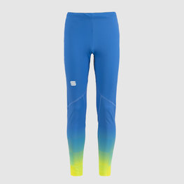 SPORTFUL legginsy - SQUADRA - niebieski/żółty