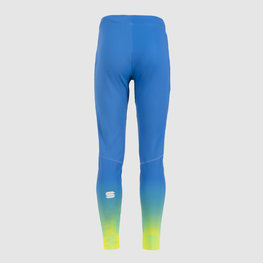 SPORTFUL legginsy - SQUADRA - niebieski/żółty