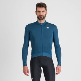 SPORTFUL Zimowa koszulka kolarska z długim rękawem - MONOCROM THERMAL - niebieski