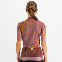 SPORTFUL Koszulka kolarska z krótkim rękawem - CLIFF SUPERGIARA - fioletowy/pomarańczowy