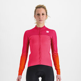SPORTFUL Zimowa koszulka kolarska z długim rękawem - BODYFIT PRO THERMAL W - czerwony