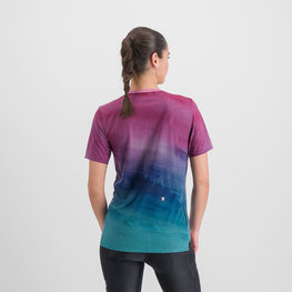 SPORTFUL Kolarska koszulka z krótkim rękawem - FLOW GIARA - fioletowy/niebieski