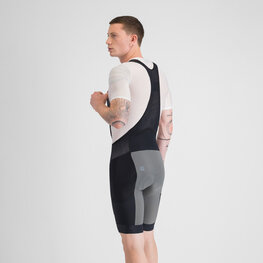 SPORTFUL Krótkie spodnie kolarskie z szelkami - SUPERGIARA 2 - szary/czarny