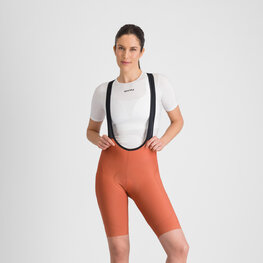 SPORTFUL Krótkie spodnie kolarskie z szelkami - PULSE - pomarańczowy