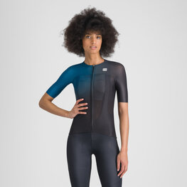 SPORTFUL Koszulka kolarska z krótkim rękawem - LIGHT W - niebieski/czarny