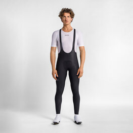 SPORTFUL Długie spodnie kolarskie z szelkami - PULSE - czarny