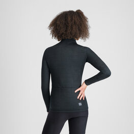 SPORTFUL Zimowa koszulka kolarska z długim rękawem - SUPERGIARA WOOL - czarny