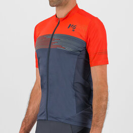 KARPOS Koszulka kolarska z krótkim rękawem - GREEN FIRE - czerwony/szary