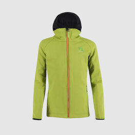 KARPOS Kolarska kurtka przeciwwiatrowa - LAVAREDO WINTER KIDS - zielony/czarny