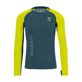 KARPOS Kolarska koszulka z długim rękawem - LAVAREDO - zielony/żółty
