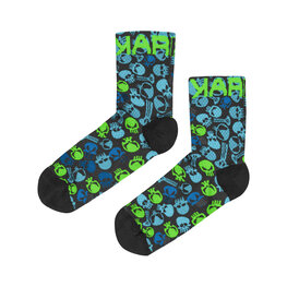 KARPOS Kolarskie klasyczne skarpetki - GREEN FIRE - kolorowy/czarny