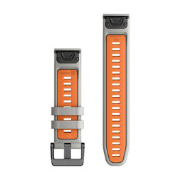 GARMIN pasek - QUICKFIT 22 - szary/pomarańczowy