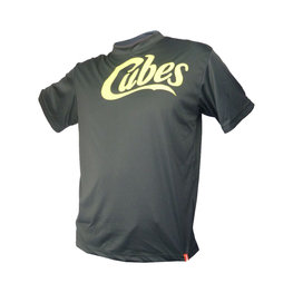 HAVEN Koszulka kolarska z krótkim rękawem - CUBES - czarny/zielony/niebieski