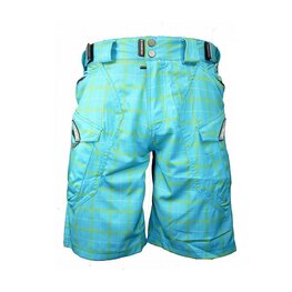 HAVEN Krótkie spodnie kolarskie bez szelek - CUBES II - niebieski