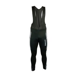 HAVEN Długie spodnie kolarskie z szelkami - ISOLEERA - czarny/biały