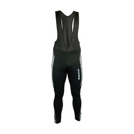 HAVEN Długie spodnie kolarskie z szelkami - ISOLEERA - czarny/biały