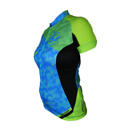 HAVEN Koszulka kolarska z krótkim rękawem - SINGLETRAIL WOMEN - niebieski/zielony