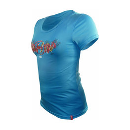 HAVEN Koszulka kolarska z krótkim rękawem - AMAZON II SHORT - niebieski/różowy