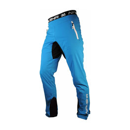 HAVEN Długie spodnie kolarskie bez szelek - NALISHA LONG - niebieski/biały